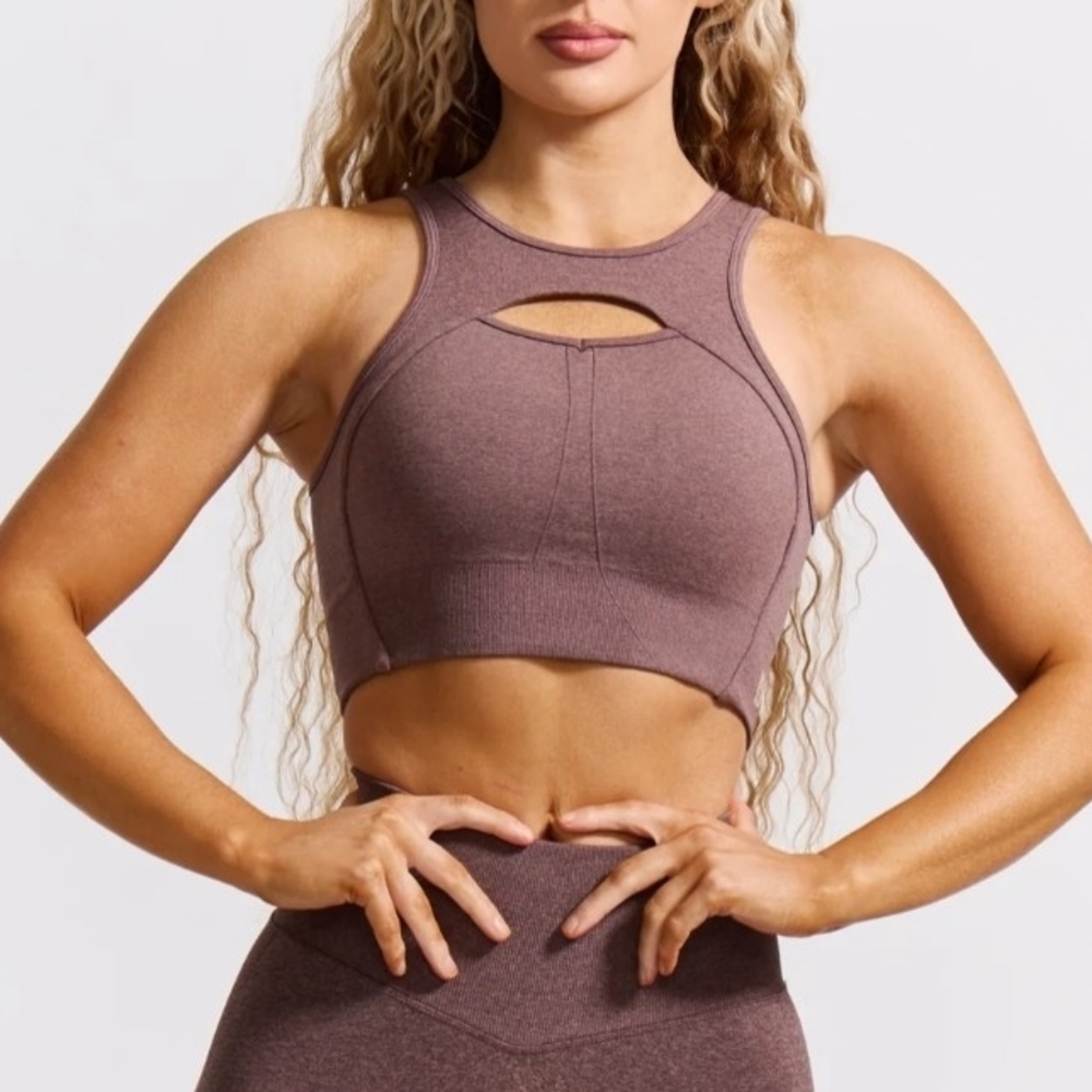 BuffBunny  Form Reversible Seamless Sports Bra Mocha Berry Xl